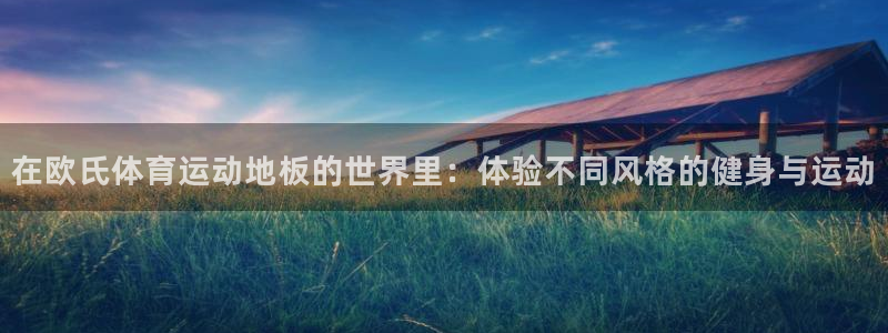 77体育：在欧氏体育运动地板的世界里：体验不同风格的健身与运动